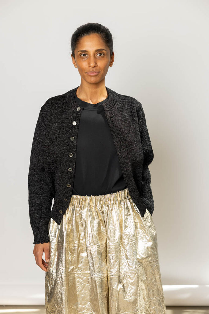 Metallic Cardigan - Black