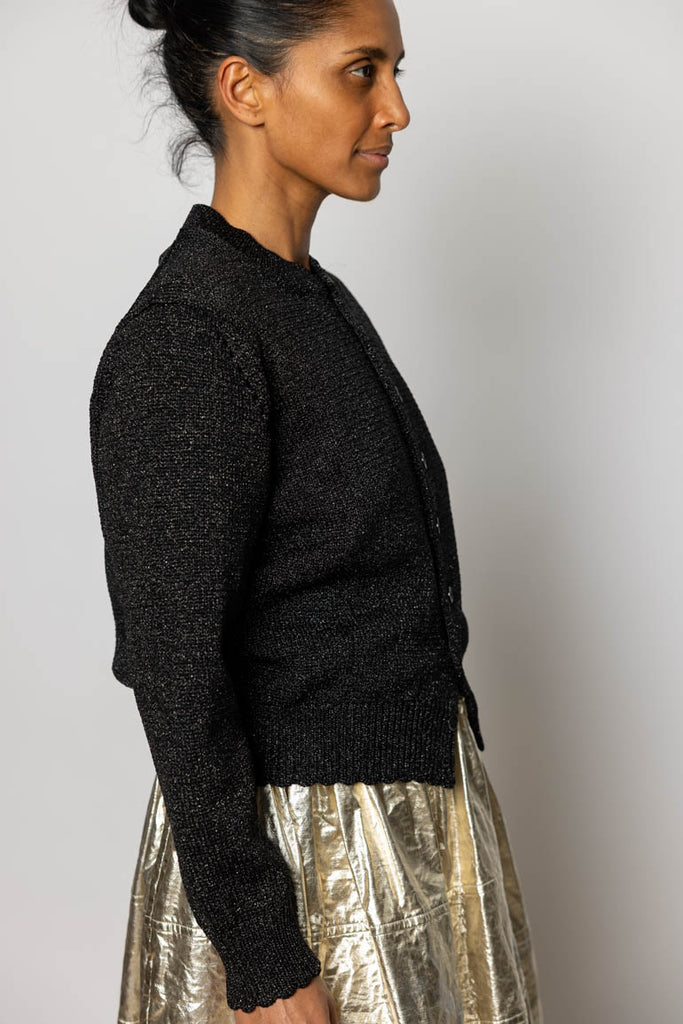 Metallic Cardigan - Black