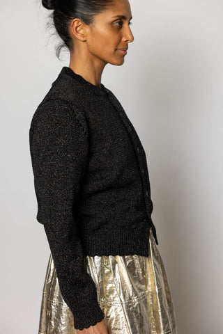 Metallic Cardigan - Black