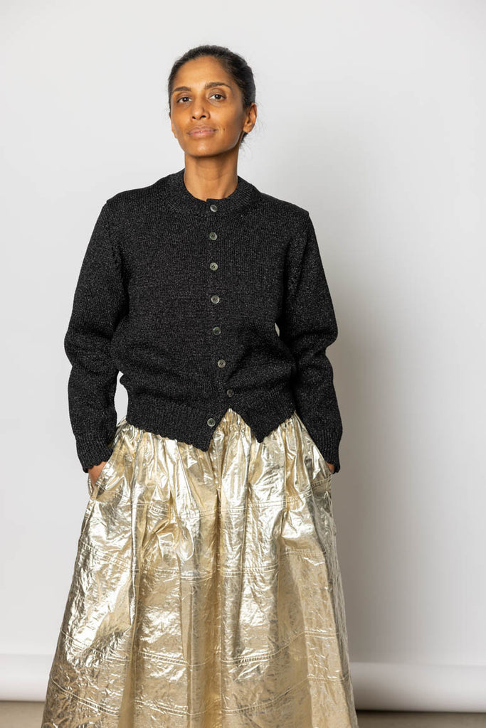 Metallic Cardigan - Black