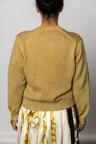 Metallic Cardigan - Gold