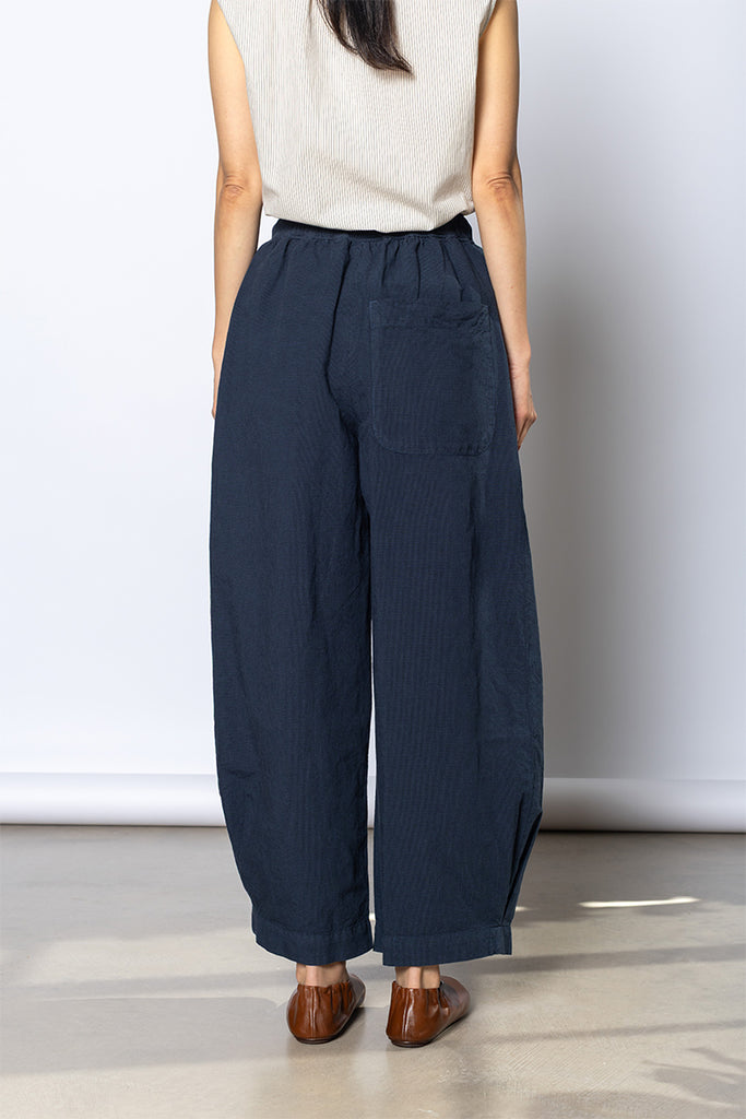 Micro Houndstooth Wide Leg Trousers
