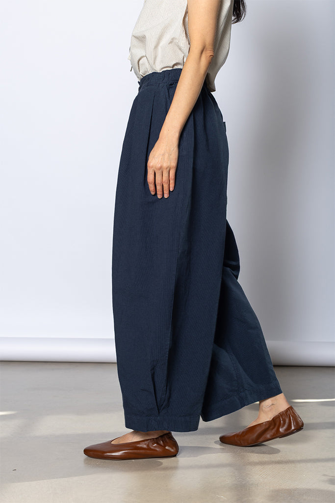 Micro Houndstooth Wide Leg Trousers