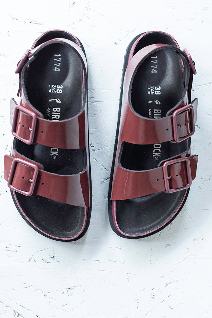 Milano Shiny Patent Leather - Port