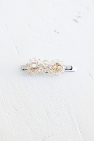 Mini Flower Hair Clip - Biscuit