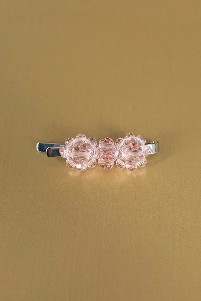 Mini Flower Hair Clip - Pale Pink