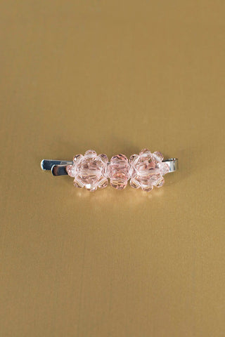 Mini Flower Hair Clip - Pale Pink