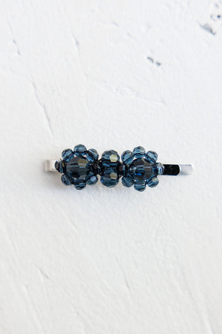 Mini Flower Hair Clip - Indigo