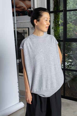 Mistle Knit Vest - Light Grey