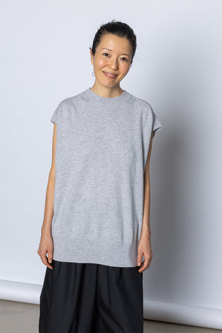 Mistle Knit Vest - Light Grey