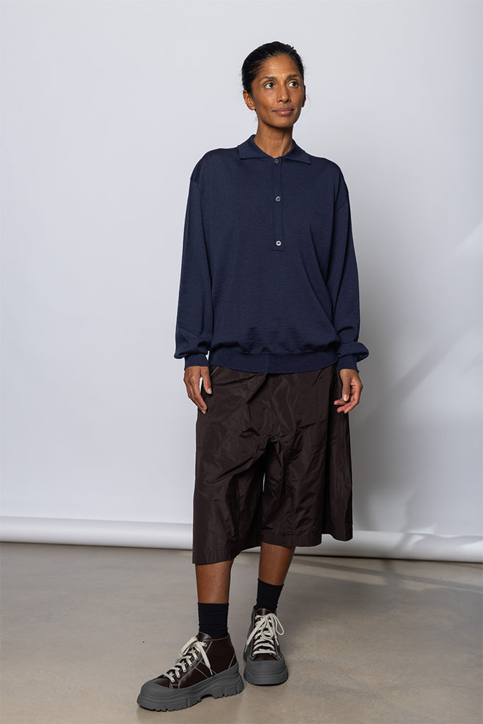 Morse Polo Knit - Midnight