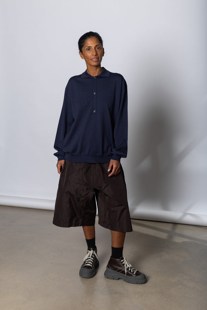 Morse Polo Knit - Midnight