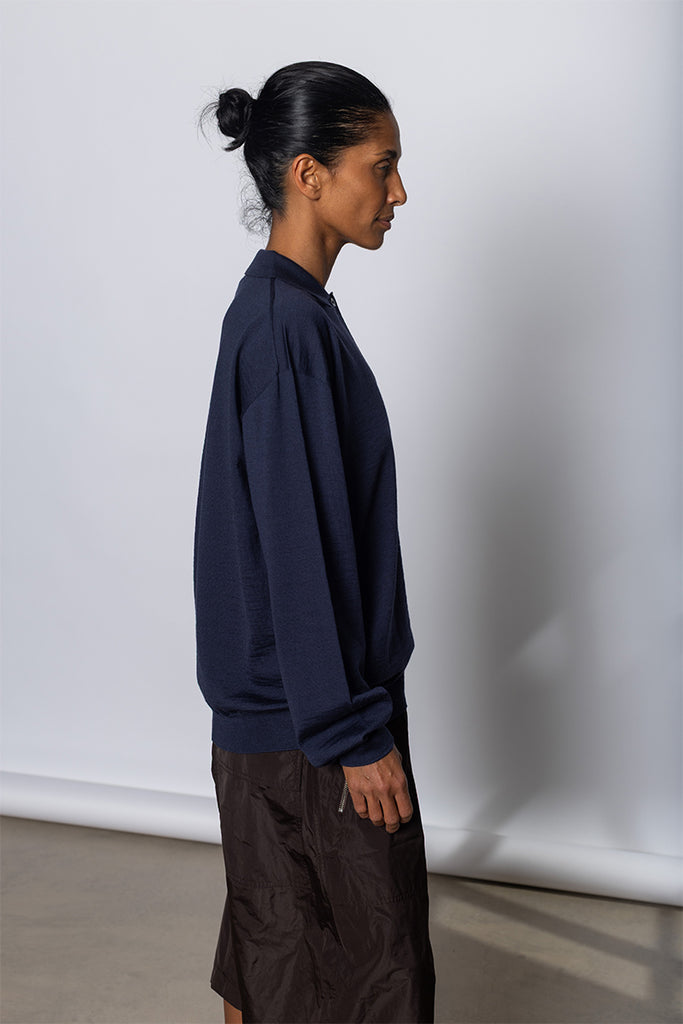 Morse Polo Knit - Midnight