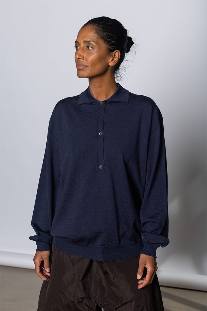 Morse Polo Knit - Midnight