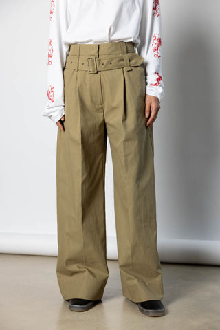 Multi Belt Loop Trousers - Stone