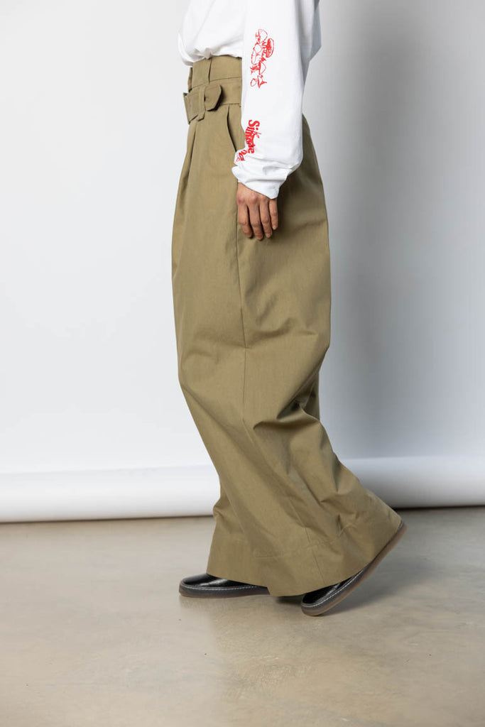 Multi Belt Loop Trousers - Stone