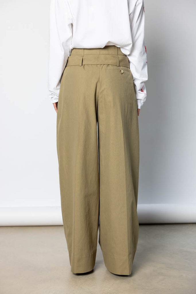 Multi Belt Loop Trousers - Stone