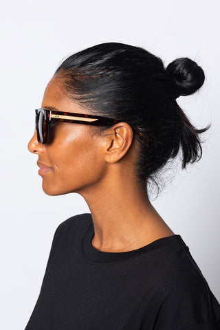 Nathan Sunglasses - Tortoiseshell/Light Gold/Deep Green