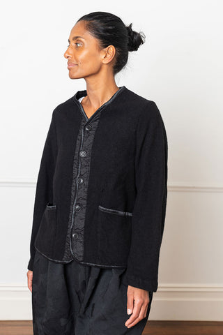 Nylon Trimmed Liner Jacket - Black