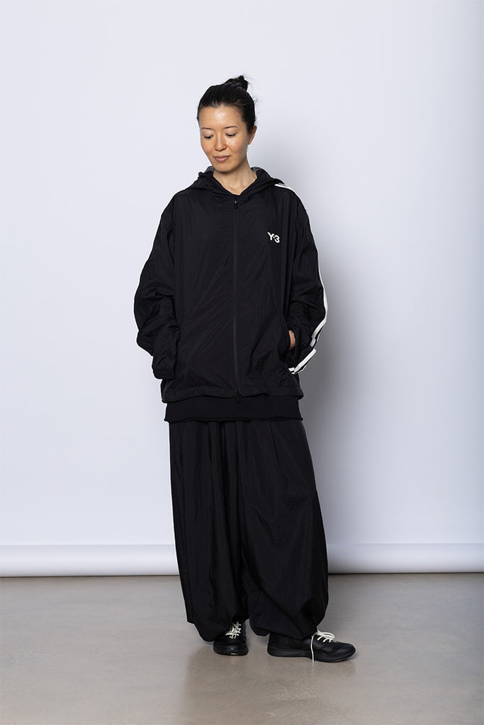 Nylon Wired Three Stripes Track Top - Black