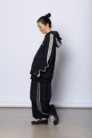 Nylon Wired Three Stripes Track Top - Black