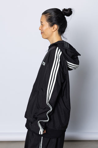 Nylon Wired Three Stripes Track Top - Black