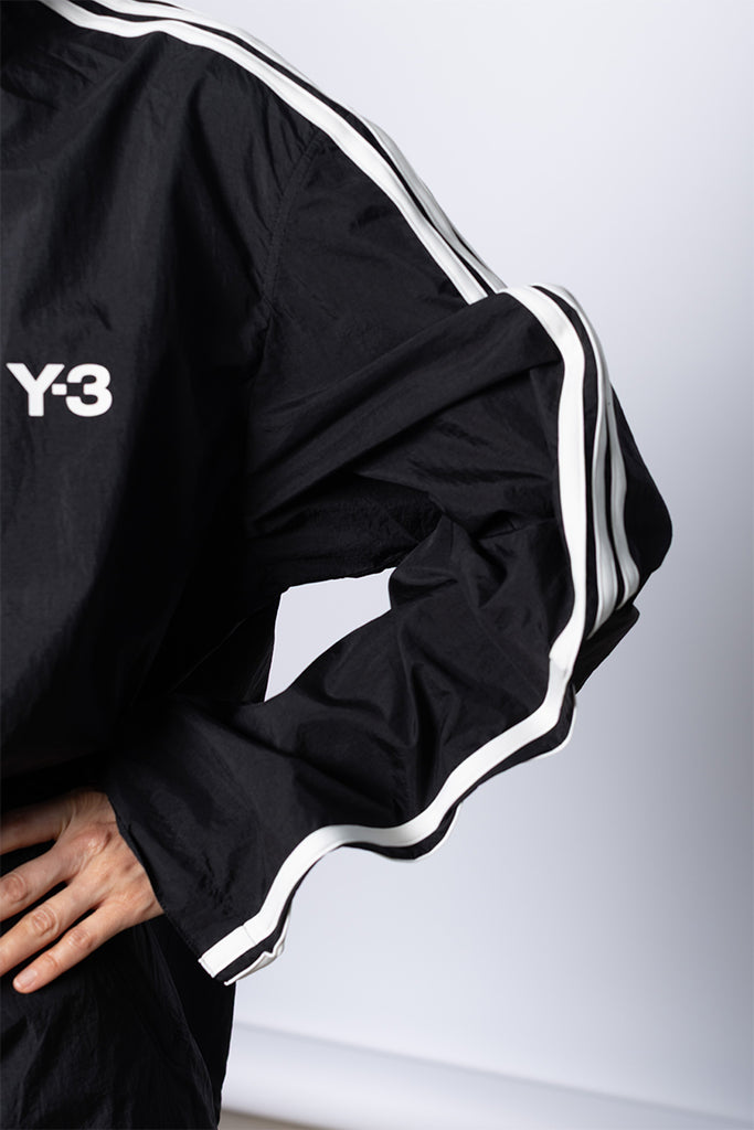 Nylon Wired Three Stripes Track Top - Black