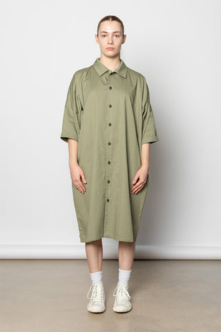 O Half Sleeve Dress - Khaki
