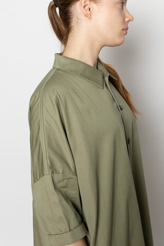 O Half Sleeve Dress - Khaki