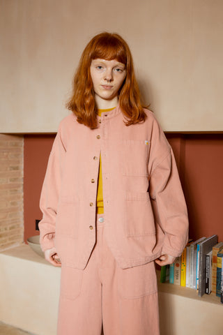 Oversized Chore Coat Canvas - Blush