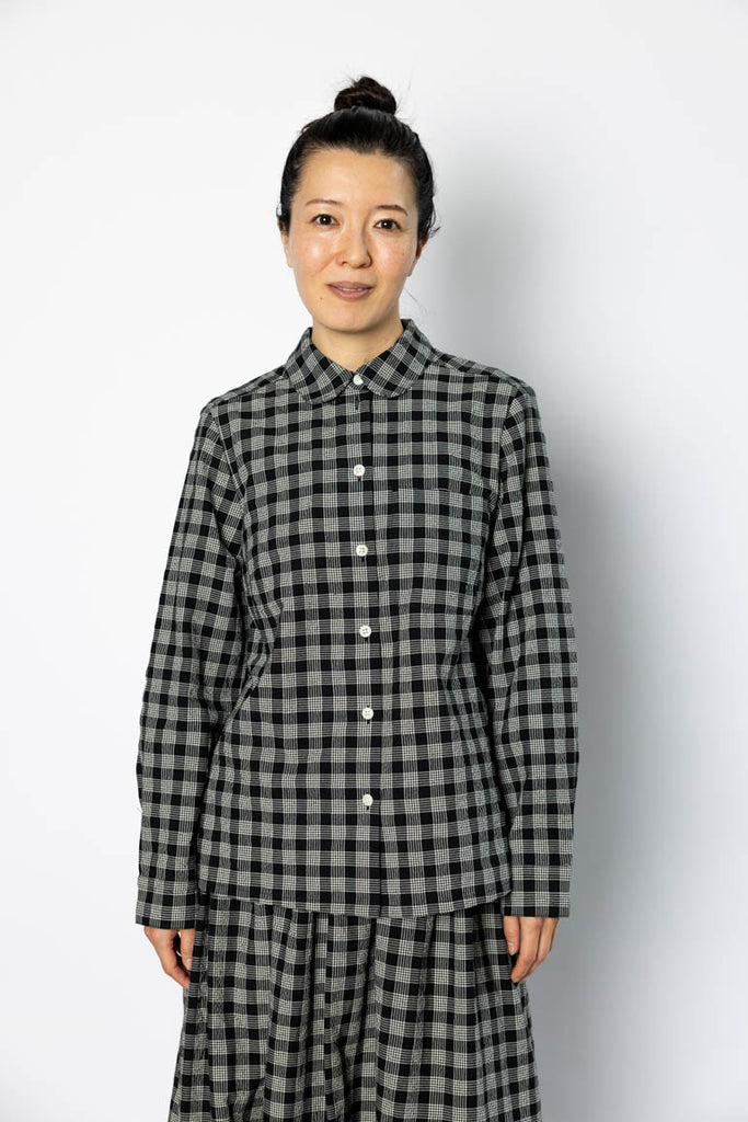 Ollie Binding Check Cotton Wool Shirt