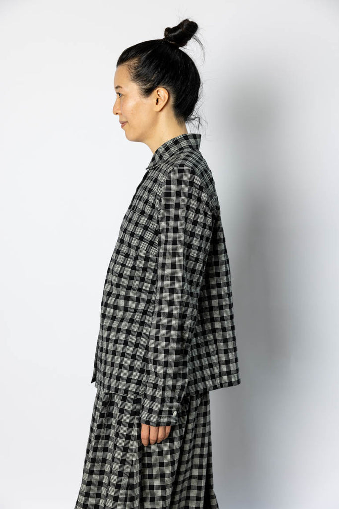 Ollie Binding Check Cotton Wool Shirt
