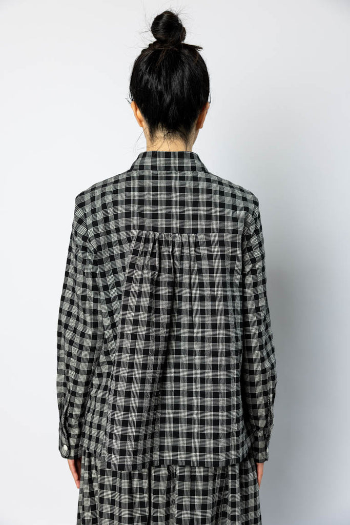 Ollie Binding Check Cotton Wool Shirt