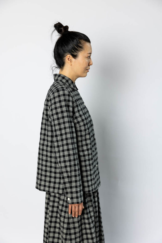 Ollie Binding Check Cotton Wool Shirt