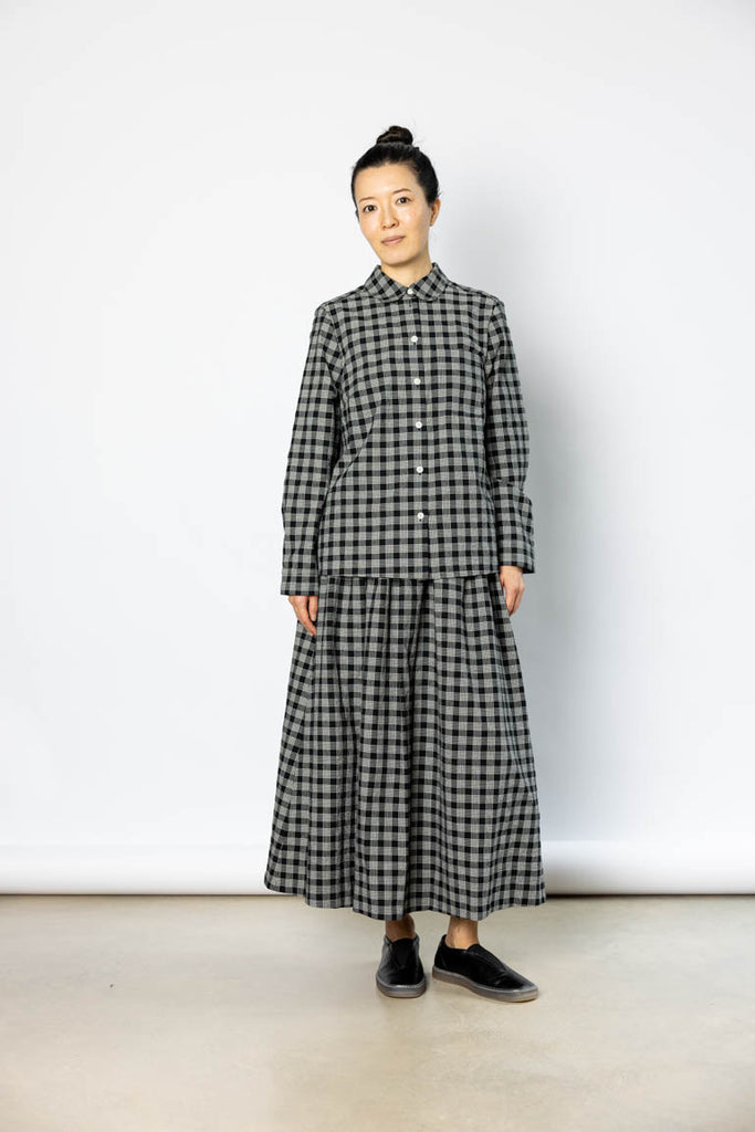 Ollie Binding Check Cotton Wool Shirt