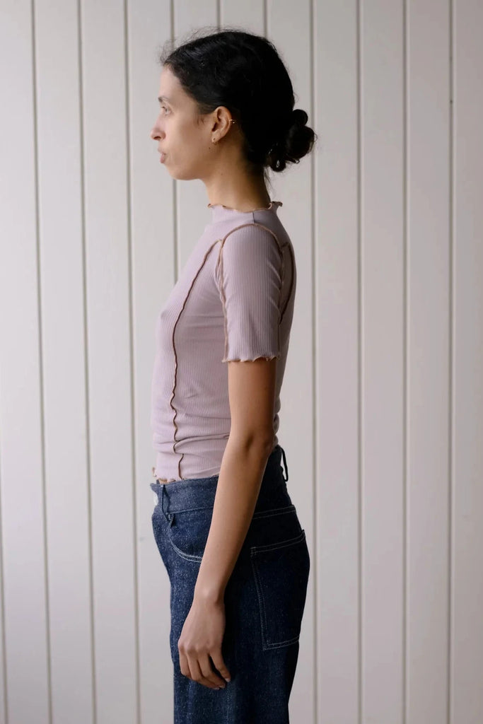 Omata 3/4 Tee Shirt - Verbe Purple