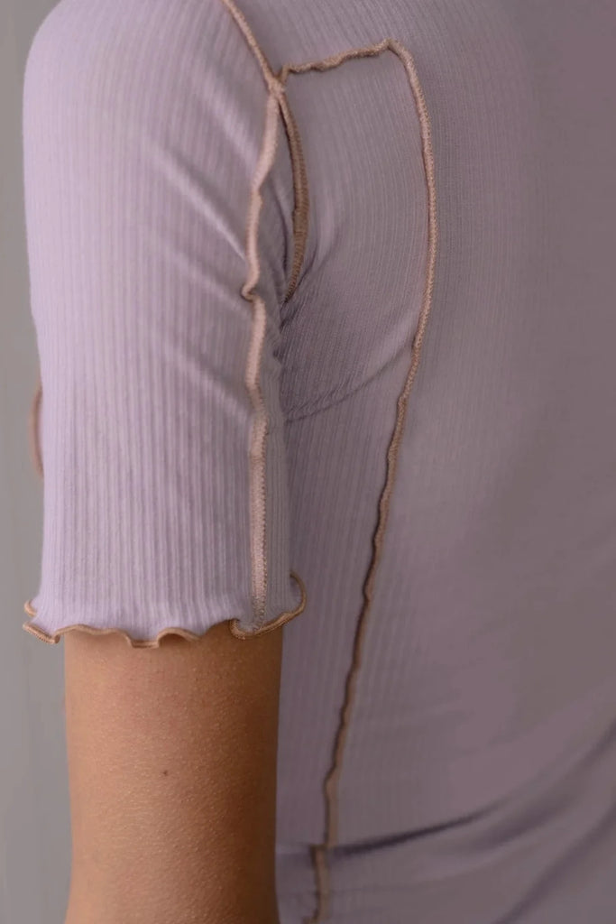 Omata 3/4 Tee Shirt - Verbe Purple