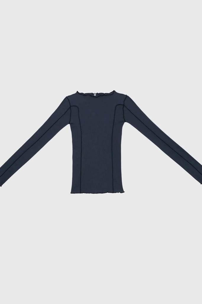 Omata Long Sleeve T-Shirt - Preston Blue