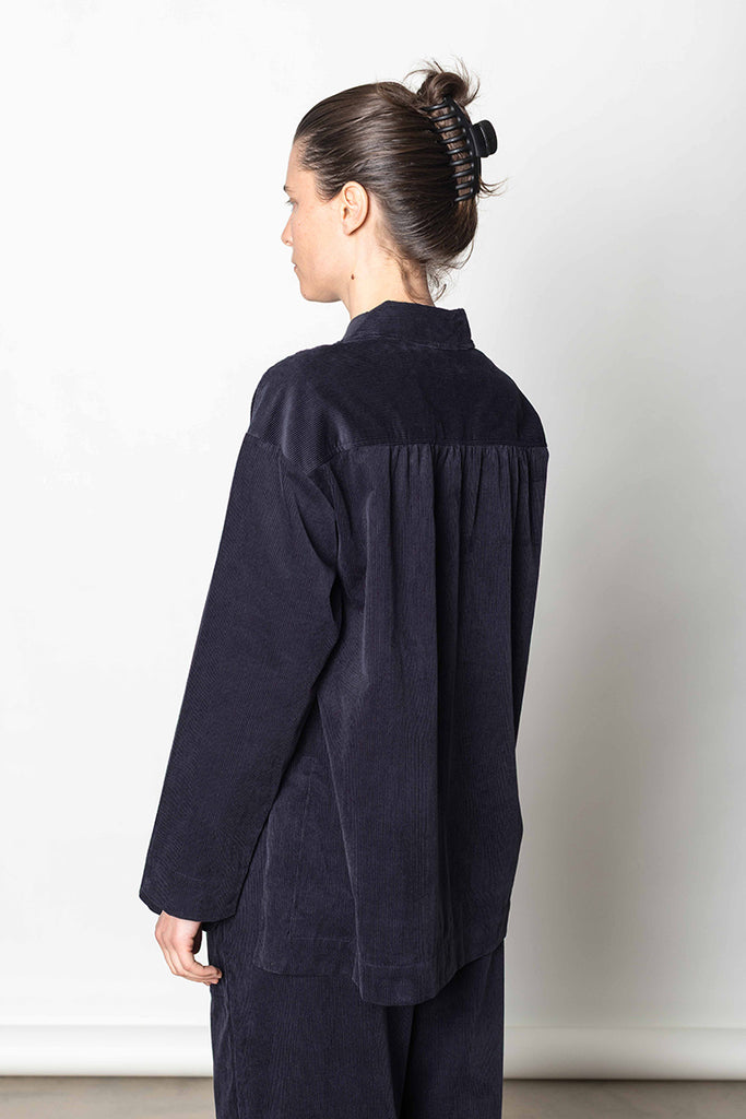 Organic Cord Smock Top - Midnight