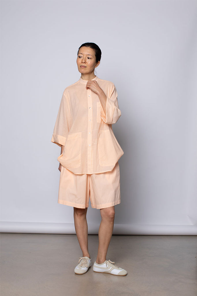 Organic Cotton 7/8th Shirt - Apricot Cloud