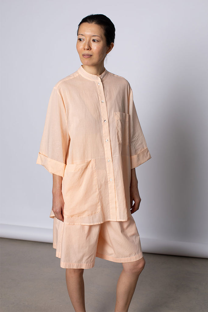 Organic Cotton 7/8th Shirt - Apricot Cloud