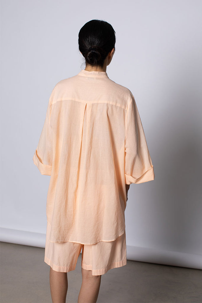 Organic Cotton 7/8th Shirt - Apricot Cloud