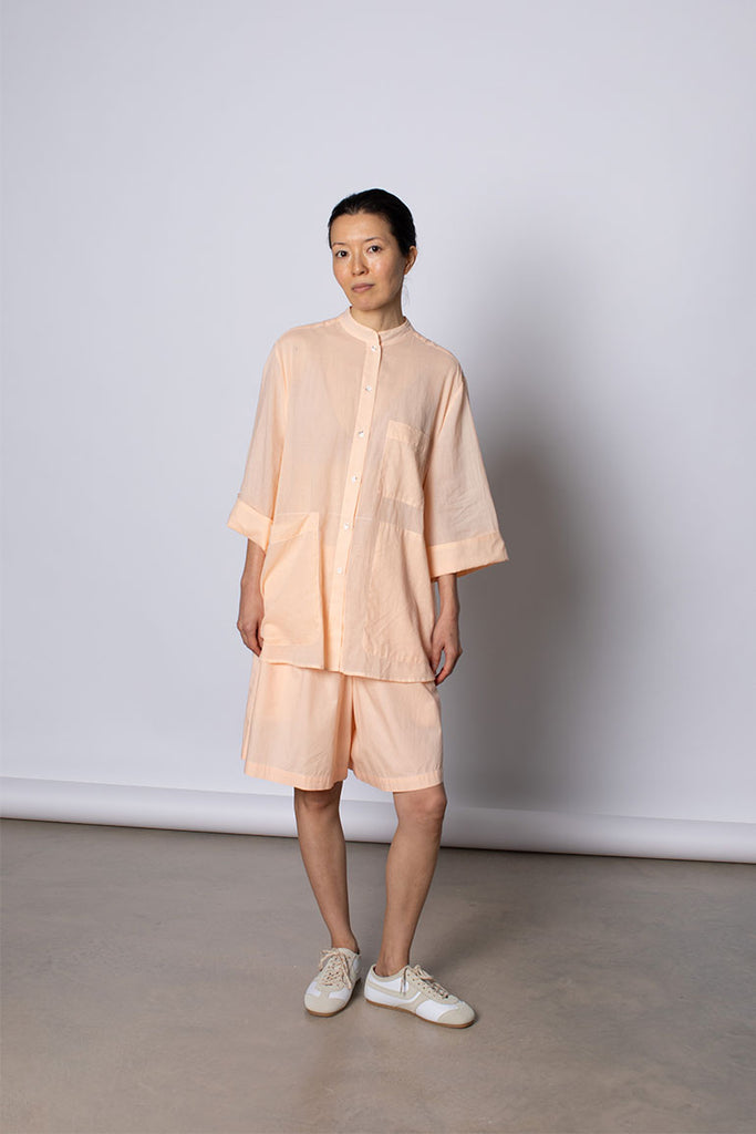 Organic Cotton 7/8th Shirt - Apricot Cloud