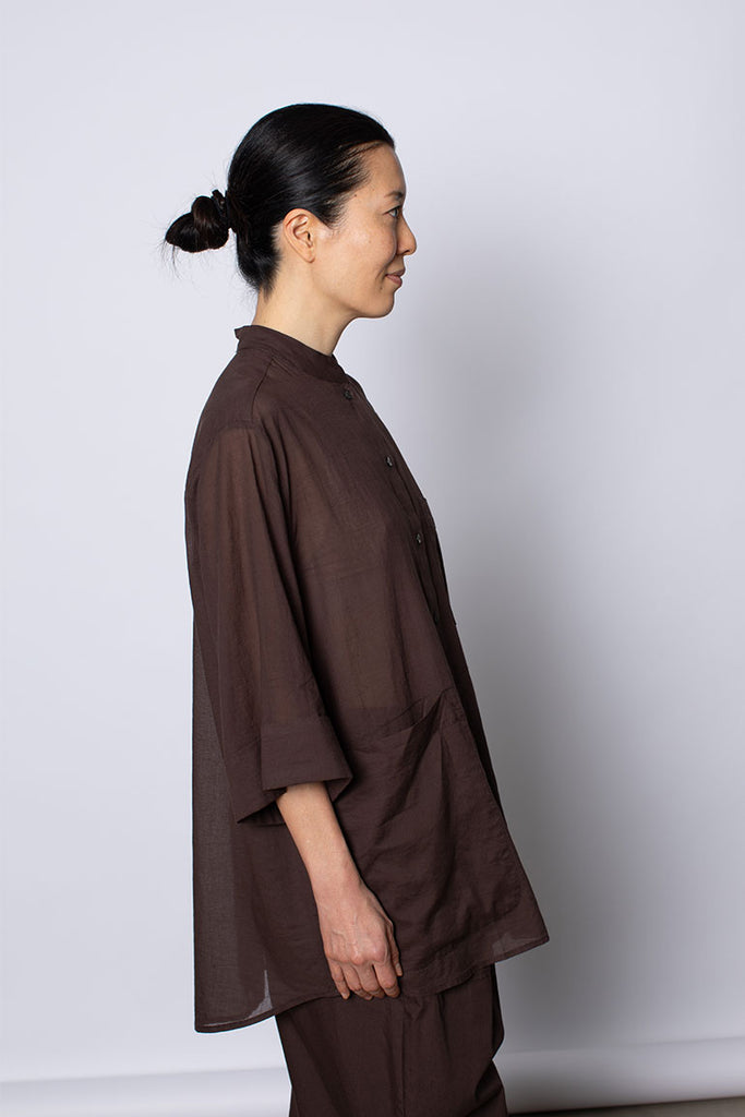 Organic Cotton 7/8th Shirt - Cacao