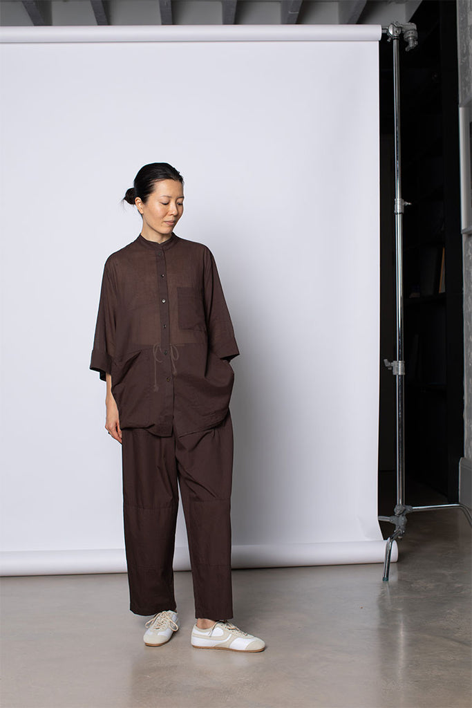 Organic Cotton 7/8th Shirt - Cacao