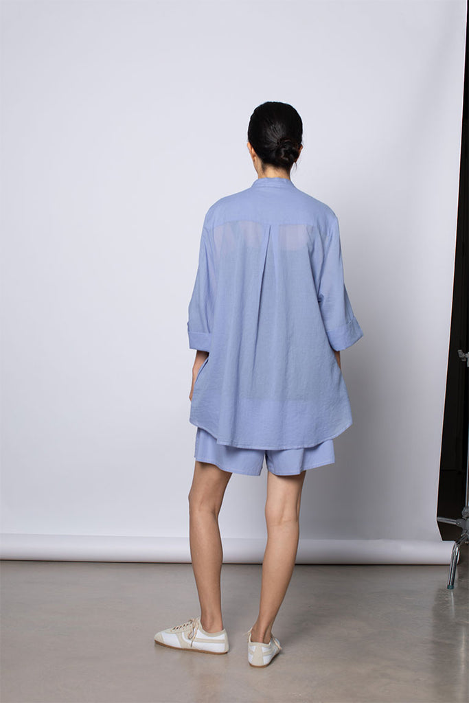 Organic Cotton 7/8th Shirt - Dream Blue