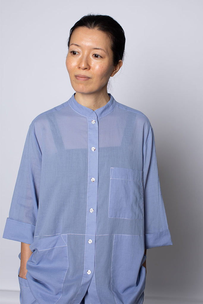 Organic Cotton 7/8th Shirt - Dream Blue