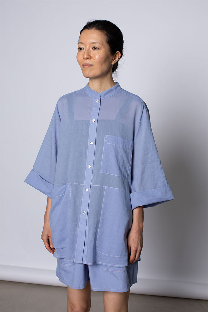 Organic Cotton 7/8th Shirt - Dream Blue