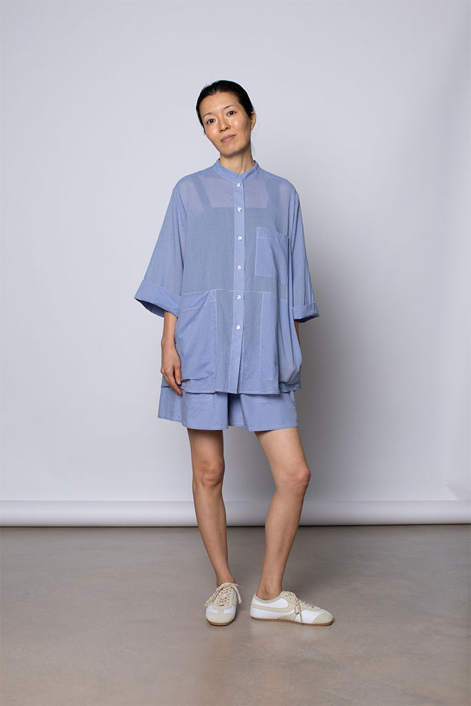 Organic Cotton 7/8th Shirt - Dream Blue