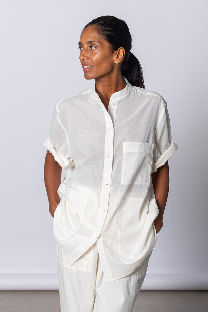 Organic Cotton 7/8th Shirt - Softest Cream